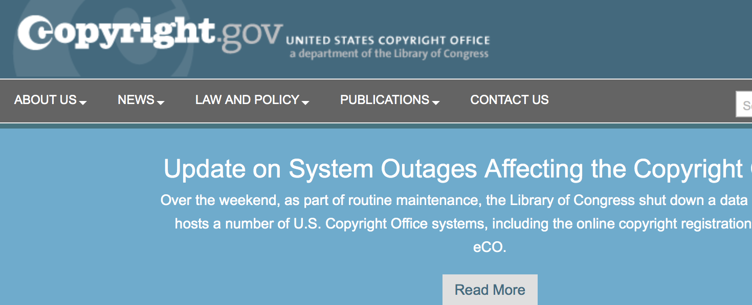 The . Copyright Office Fails Again, eCO Offline - Plagiarism Today